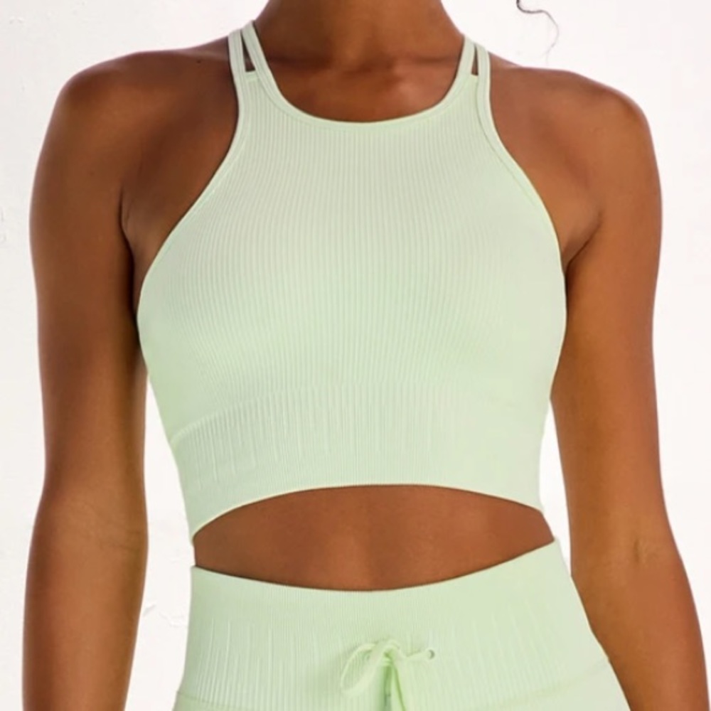 bo+tee performance pastel Lime Racerback Tank